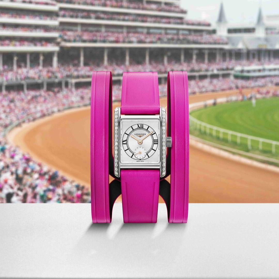Longines pink Derby 150 watch